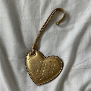 Carolina Herrera Gold Heart Bag Charm